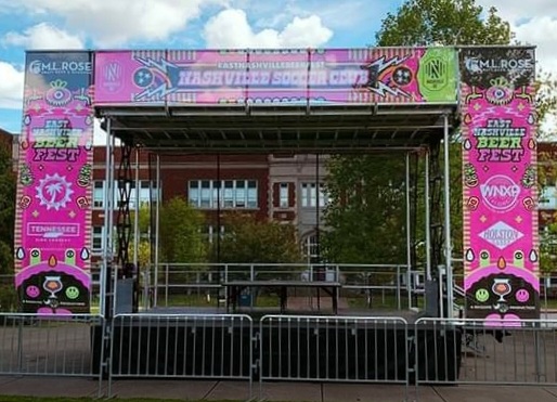 Astra Stage with Full Banner Kit