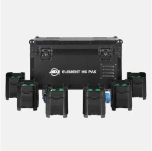 ADJ Element H6 Pak Battery Powered LED Package of (6) w/Charging Case