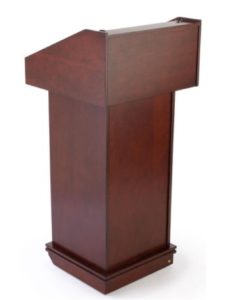Presentation Style Brown Wood Podium